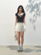 Two-piece Spliced Hem Lace Short-sleeve T-shirt - CHINASQUAD