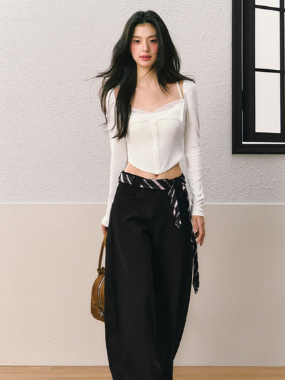 Black Wide-Leg Pants