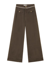 Cross-Stitch Floral Wide-Leg Pants - CHINASQUAD
