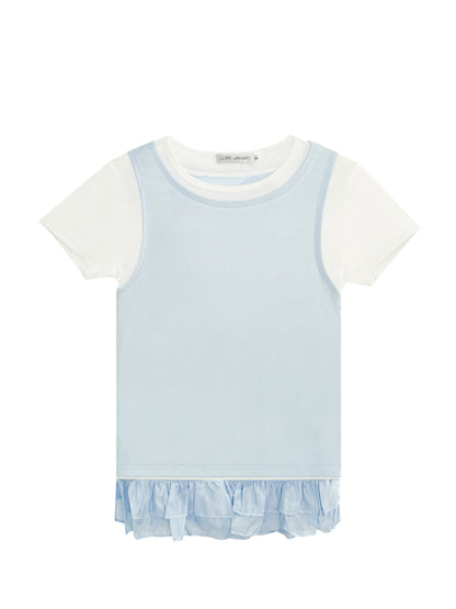Two-piece Ruffled Bottoming Top - CHINASQUAD