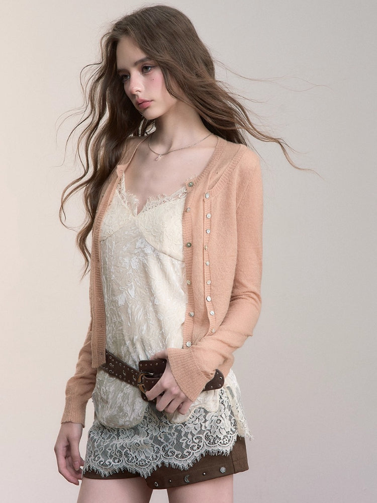 Fake Two-Piece Double-Layer Slim Knit Top