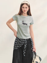 Print Dog Embroidered Tee - CHINASQUAD