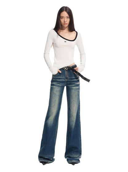 Tie-dye Denim Fashion Aluminum Wire Belt - CHINASQUAD