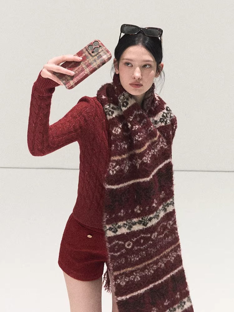 Handcrafted Fair Isle Wool Scarf