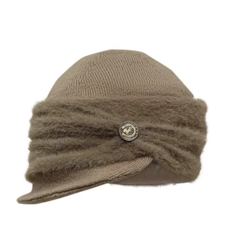 Wool-Blend Ruched Knit Cap