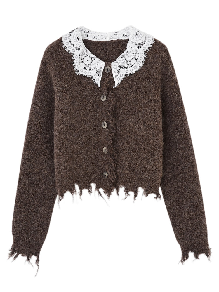 Lace Doll Collar Cardigan