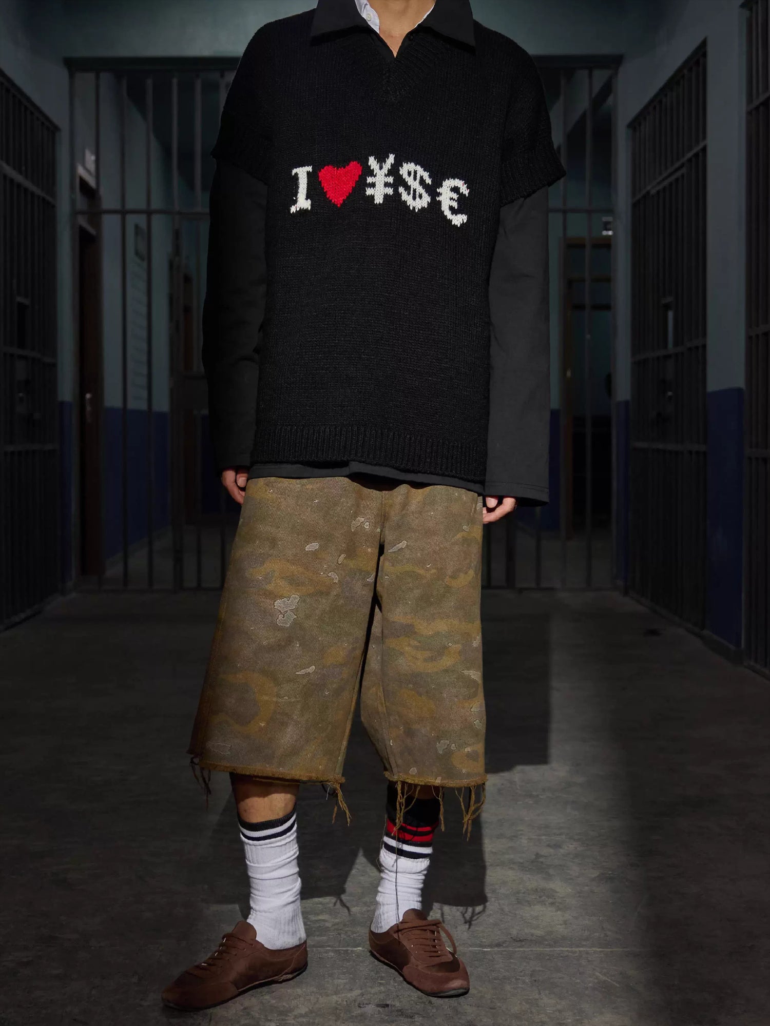 Leopard-Panel Low-Top German Trainer Sneakers