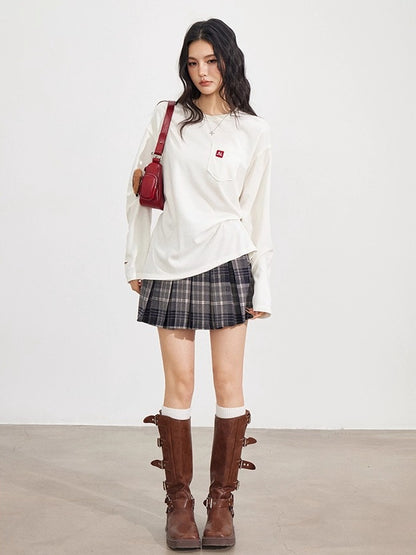 Embroidered Raw Edge T-shirt
