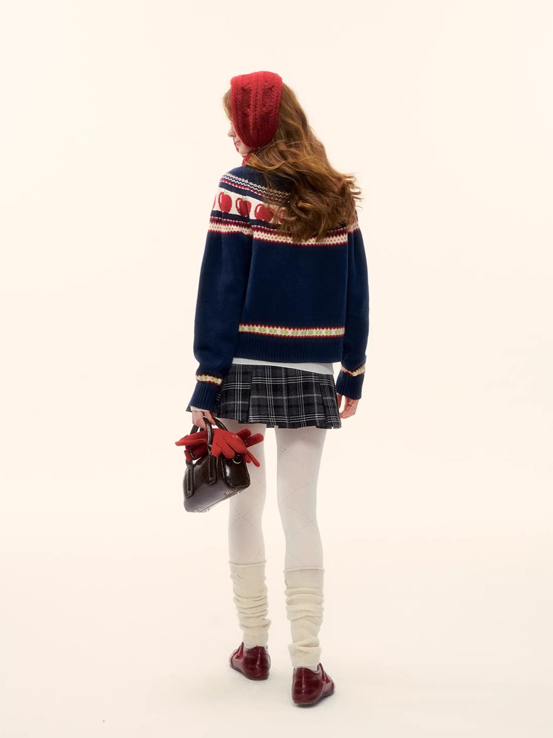 Zip-Up Wool-Blend Knit Cardigan