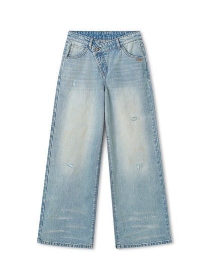 &quot;Savanna Series&quot; Washed Hand-rubbed Denim Jeans - CHINASQUAD