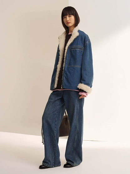 Cotton Denim Padded Jacket