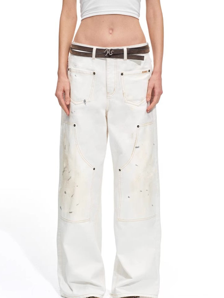 Polar Washed Twill Wide-Leg Jeans