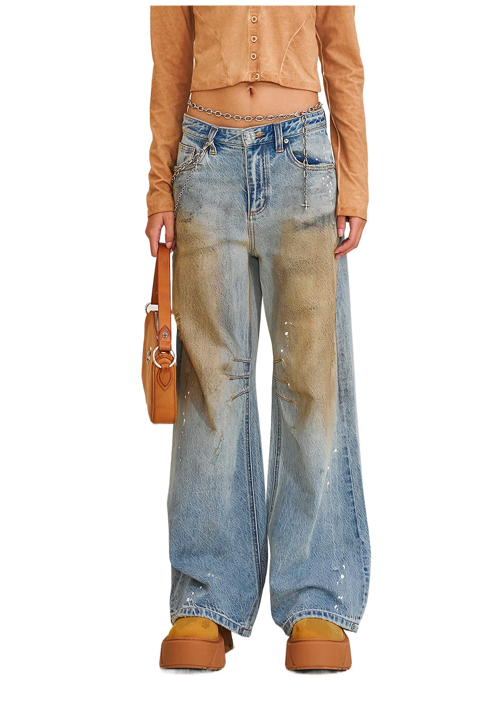 Origin of Wildness Wide-Leg Denim Pants