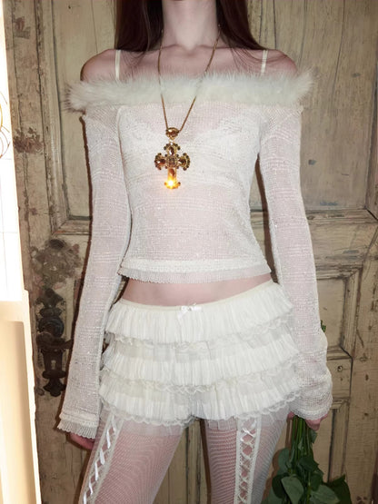 Ruffle Soft-Wire Push-Up Corset