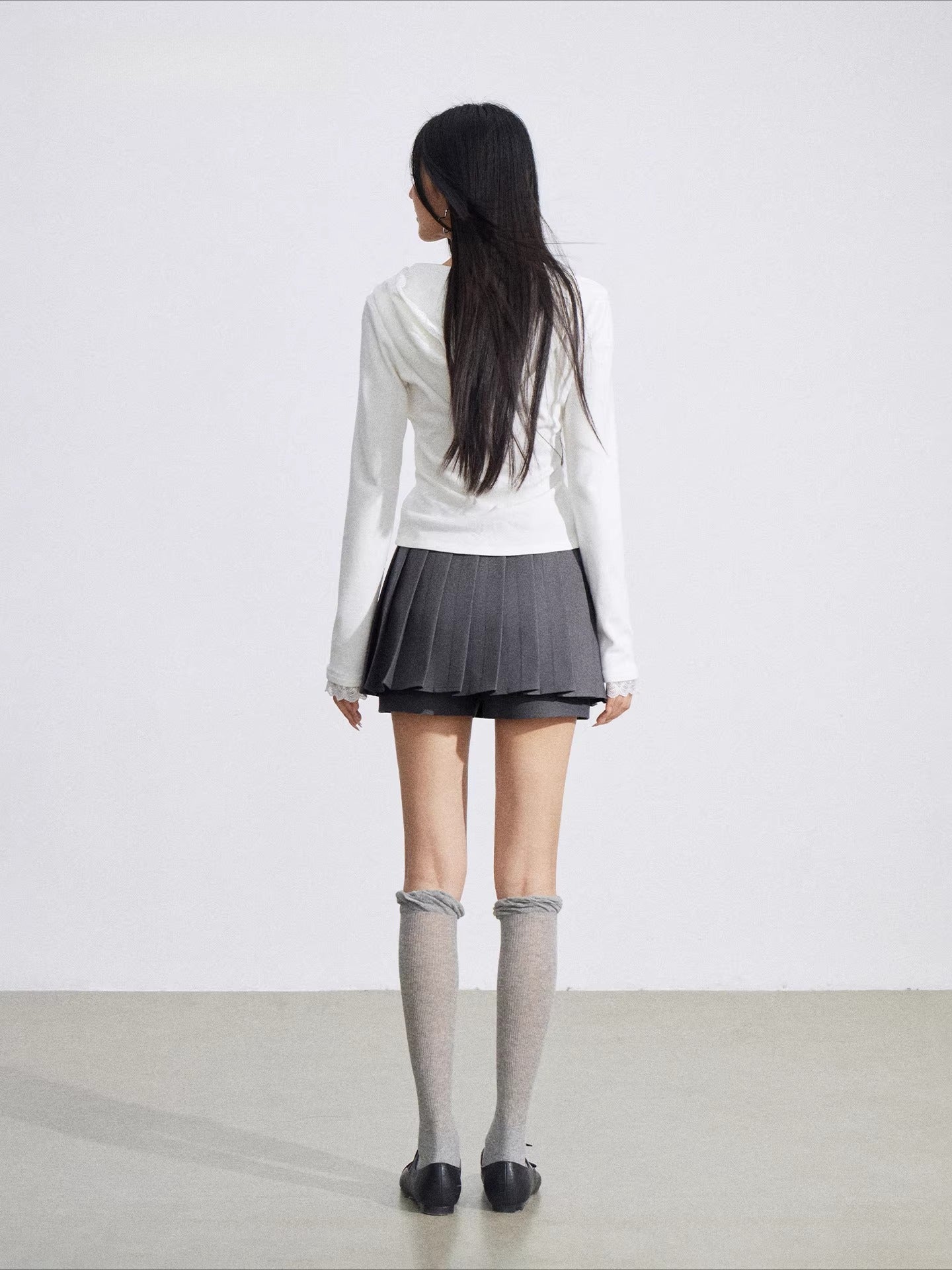 Pleated Layered Mini Skirt