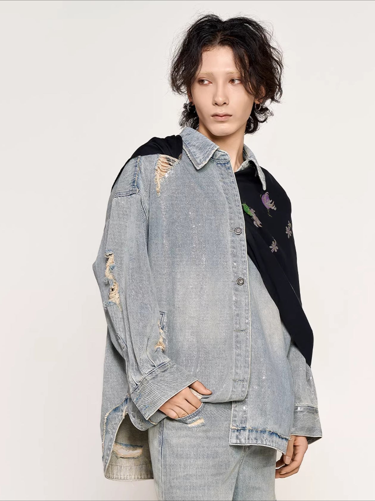 Iris Print Multi-Way TENCEL™ Scarf