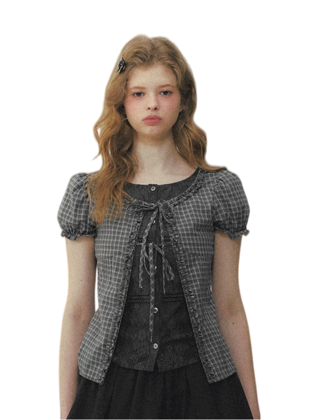 Preppy Layered Plaid Fitted Shirt