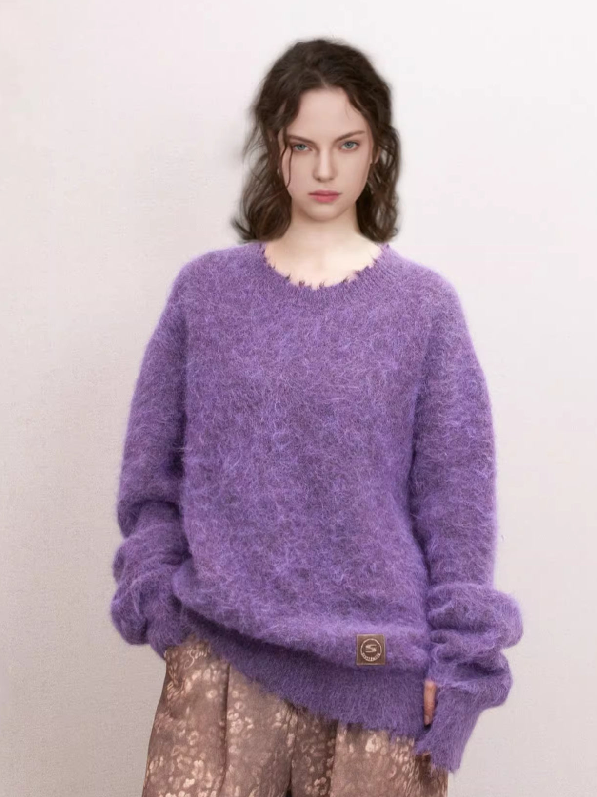 Soft-Touch Alpaca-Blend Crewneck Sweater