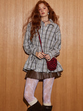 Plaid Panel Button-Down Long Shirt Dress - CHINASQUAD