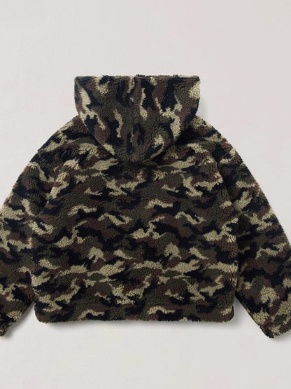 Cross Relic Oversized Faux Fur Hoodie