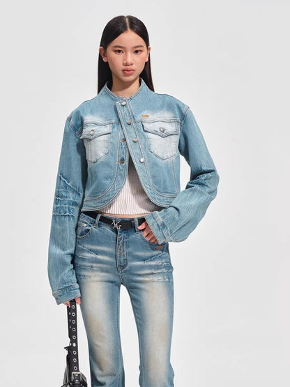 Washed Twill Denim Jacket