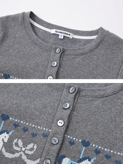 Carousel Print Plush-Feel Top