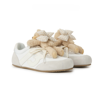 Bear Plush Casual Sneakers