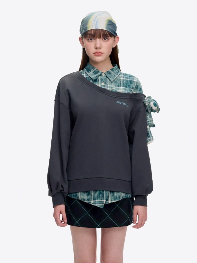 Asymmetric Layered Sweatshirt