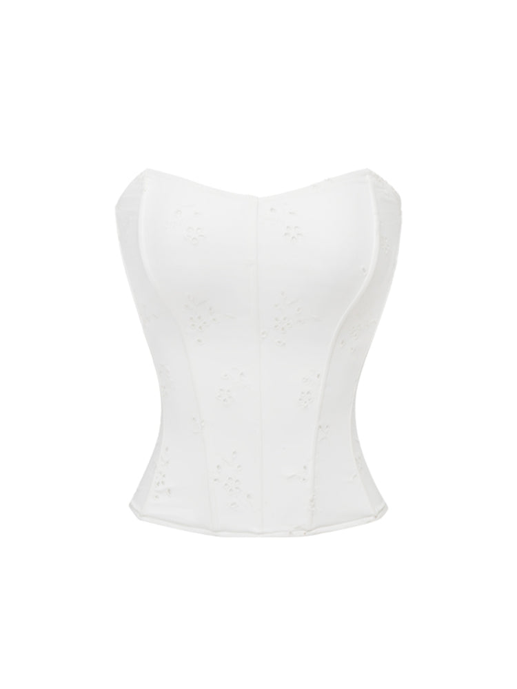 Jacquard Fishbone Strapless Sexy Swimsuit - CHINASQUAD