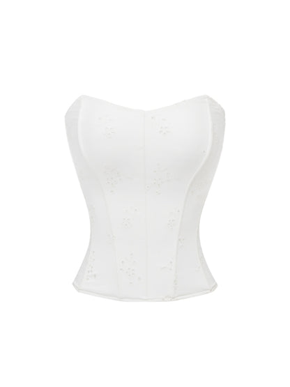 Jacquard Fishbone Strapless Sexy Swimsuit - CHINASQUAD