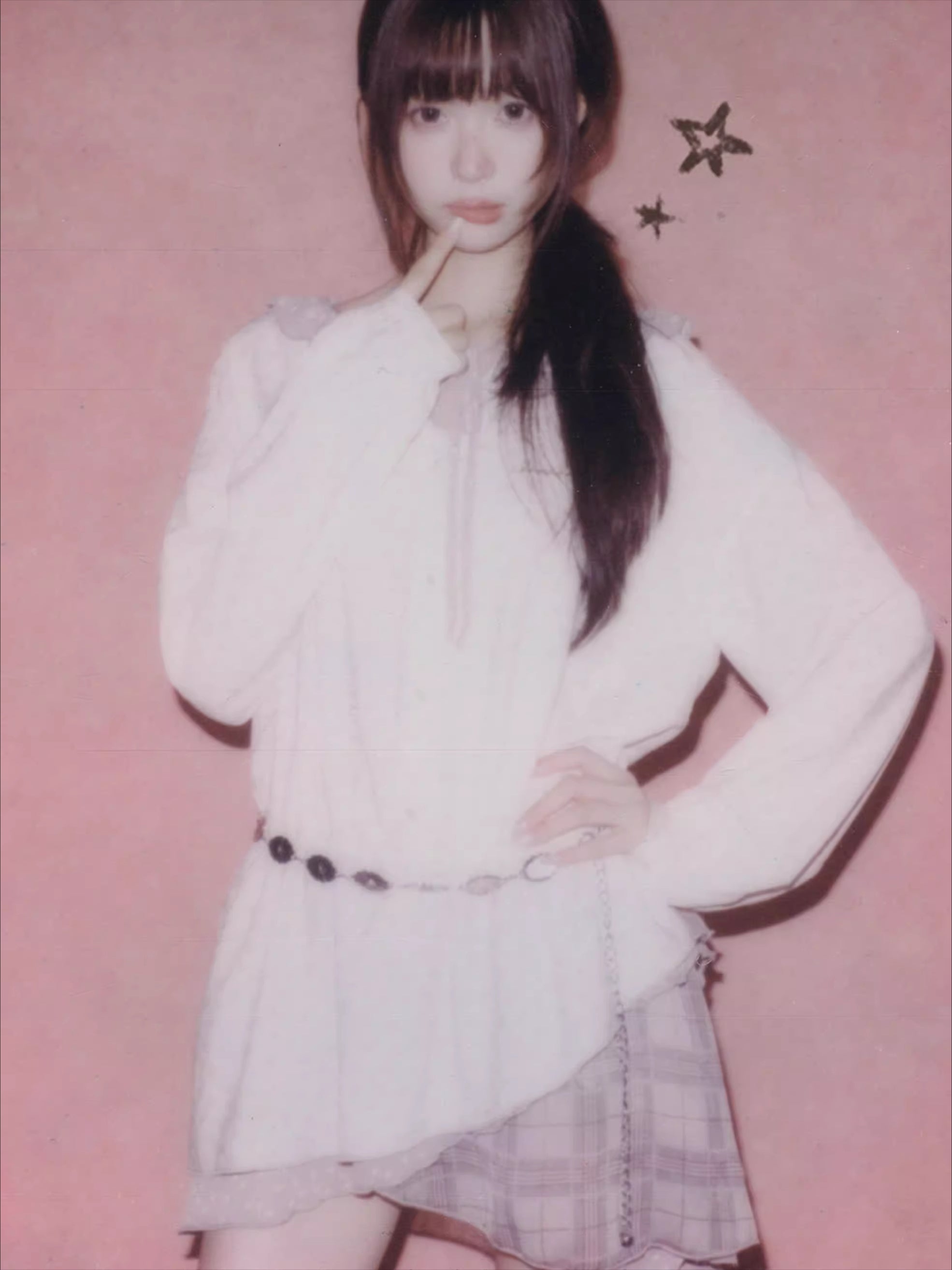 Deconstructed Patchwork Waist-Cinched Shirt Dress