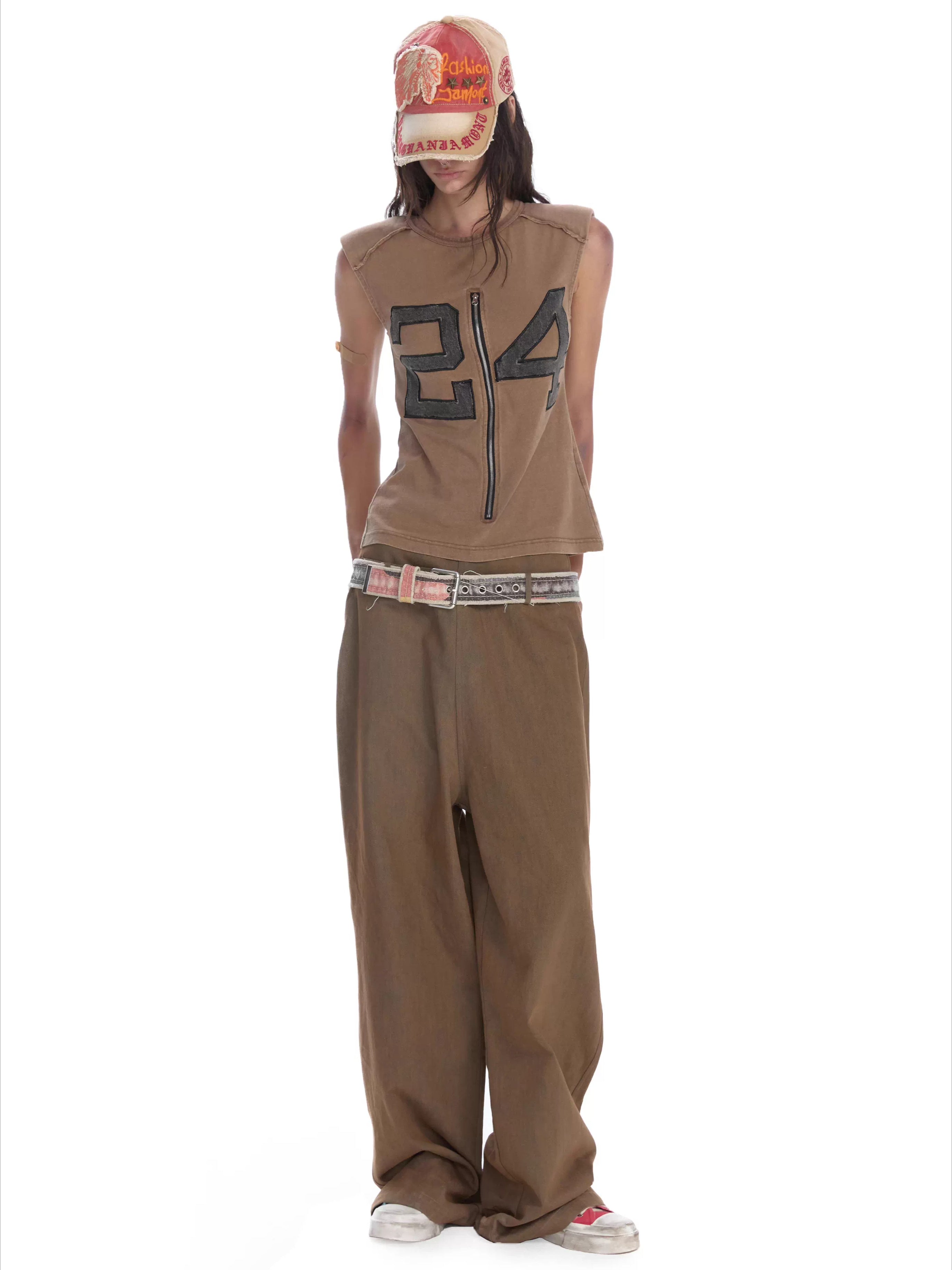 Distressed Platform Backless Canvas Sneakers