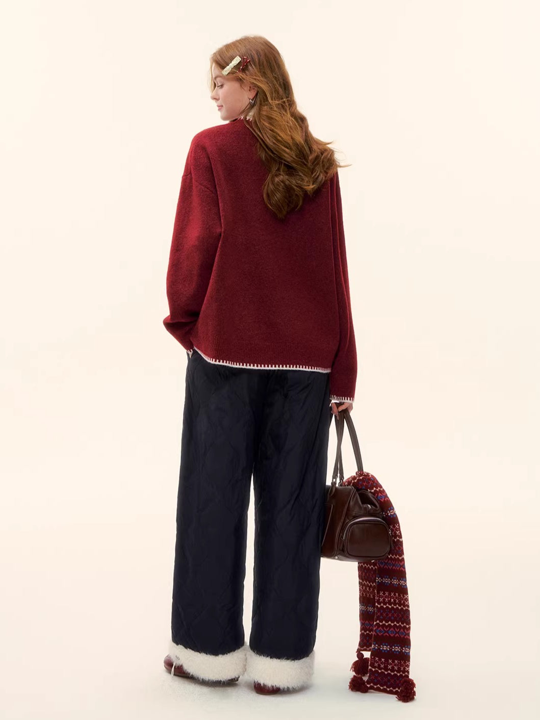 Jacquard Wool-Blend Knit Sweater