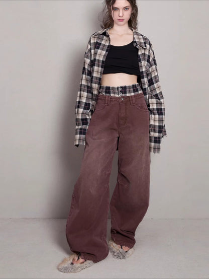 Spray-Wash Panelled Brushed Cargo Pants