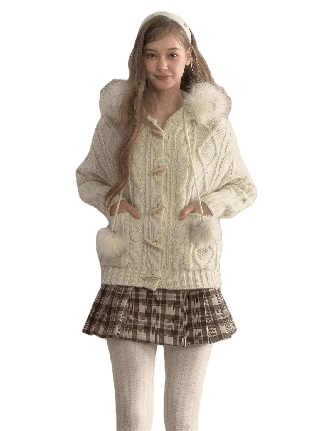 Textured Cable-Knit Wool Sweater