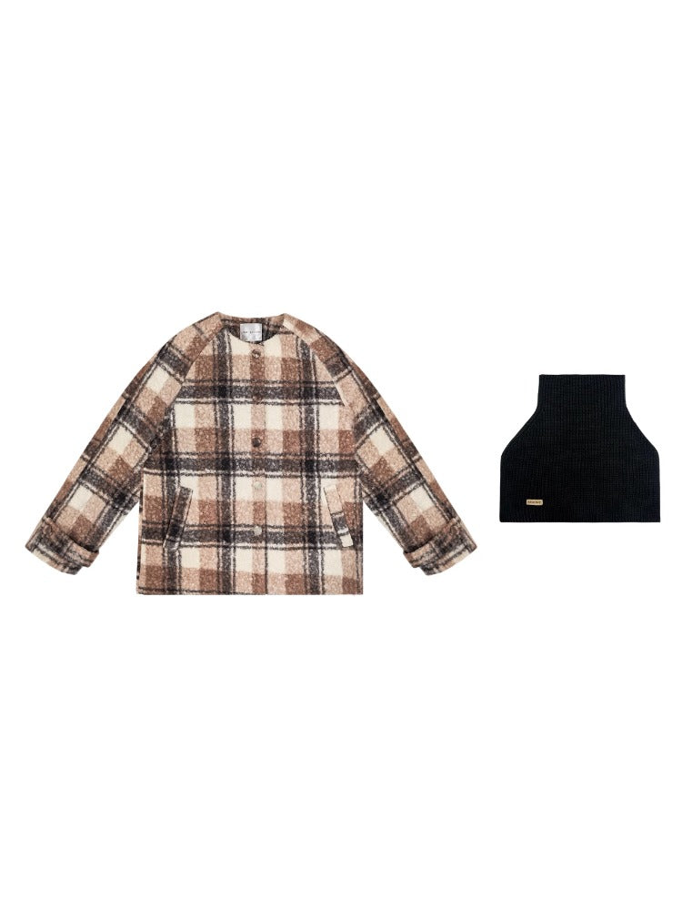 Plaid Lamb Wool Jacket