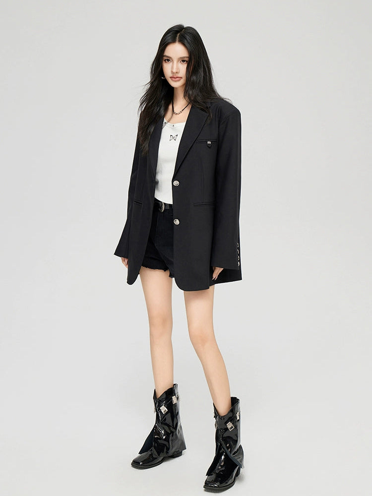 Black Relaxed Fit Blazer