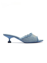 Blue Denim Chloe Heels - CHINASQUAD