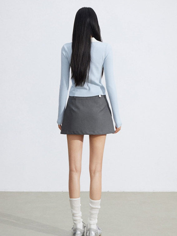 Preppy Soft Knit Polo Long Sleeve Base Layer