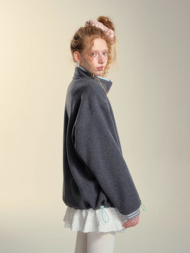 High-Neck Fleece Jacket