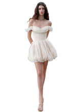 Strapless Waist Cinched Puff Dress - CHINASQUAD
