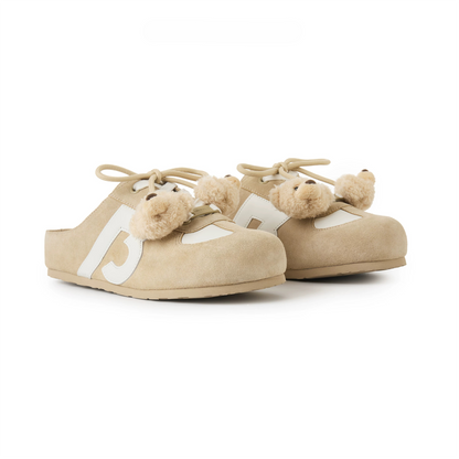 13DE MARZO Plush Bear Elevated Mule Sneakers