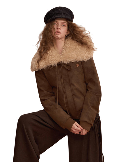 Sailor Faux Leather Down Jacket