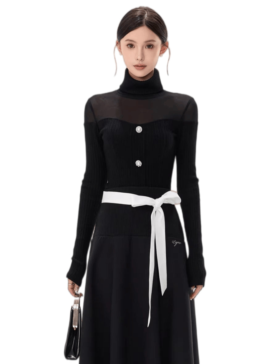 Pure Cutout Mesh Panel Knit Base Layer