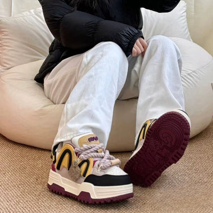 Turmeric Purple Chunky Casual Sneakers