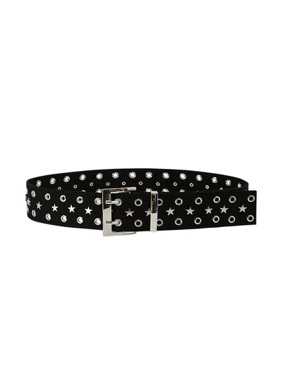 Black &amp; White Star Studded Collar/Belt