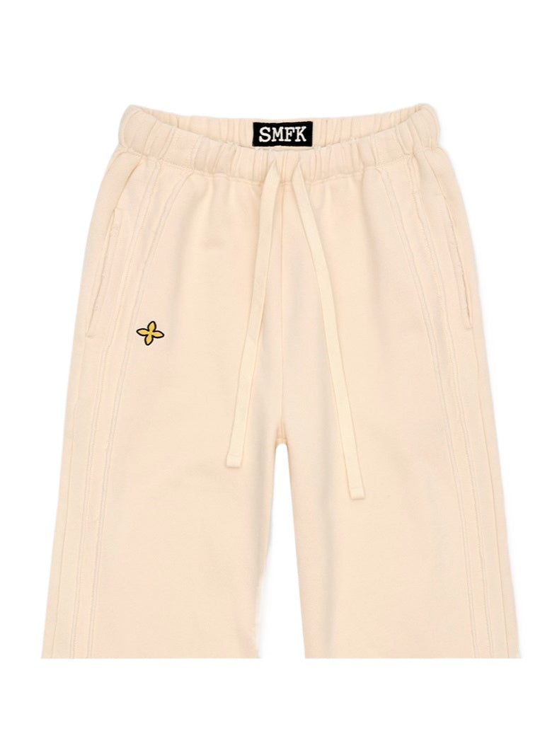 Compass Striped Wide-Leg Track Pants