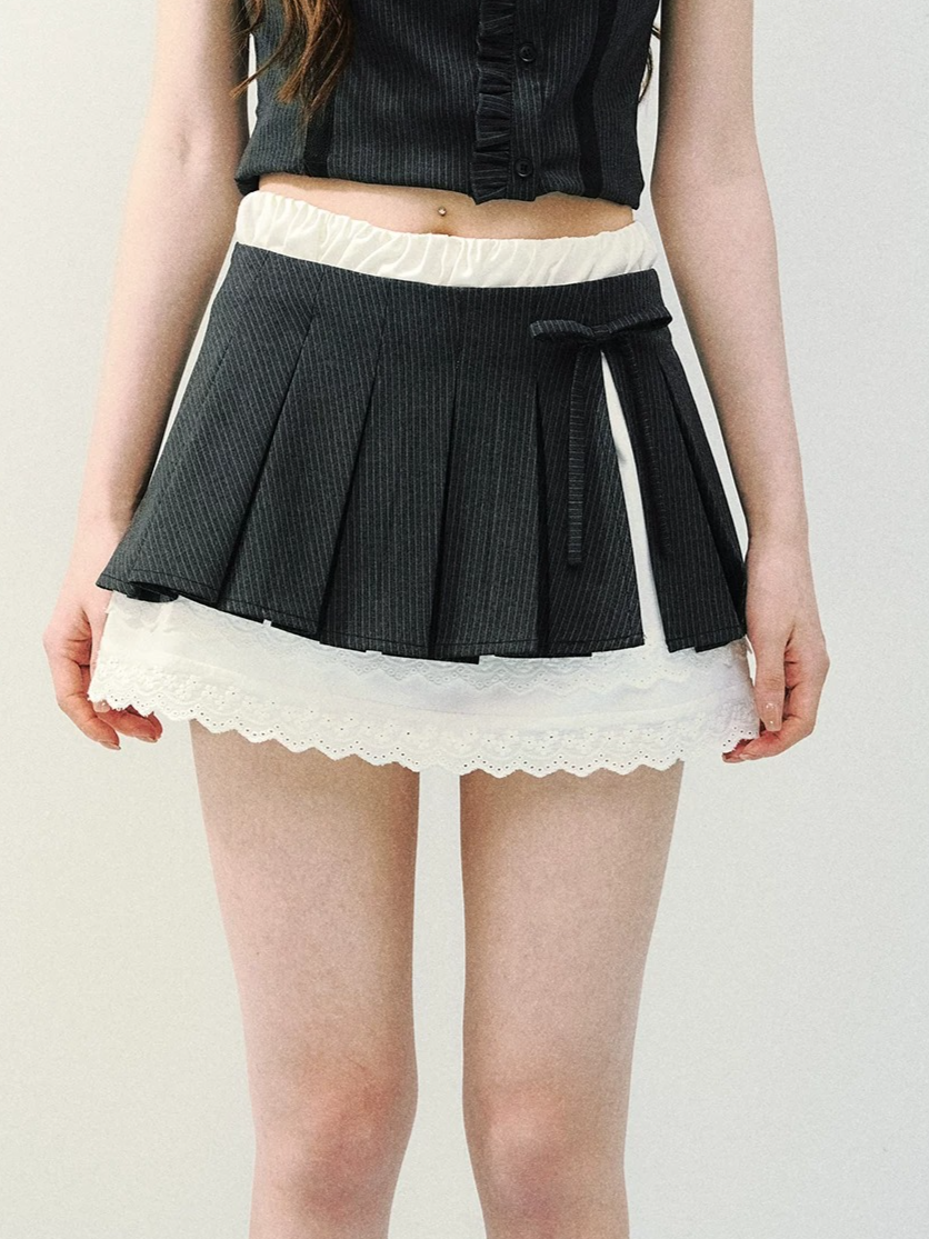 Preppy Stripe &amp; Polka Dot Two-Piece Set