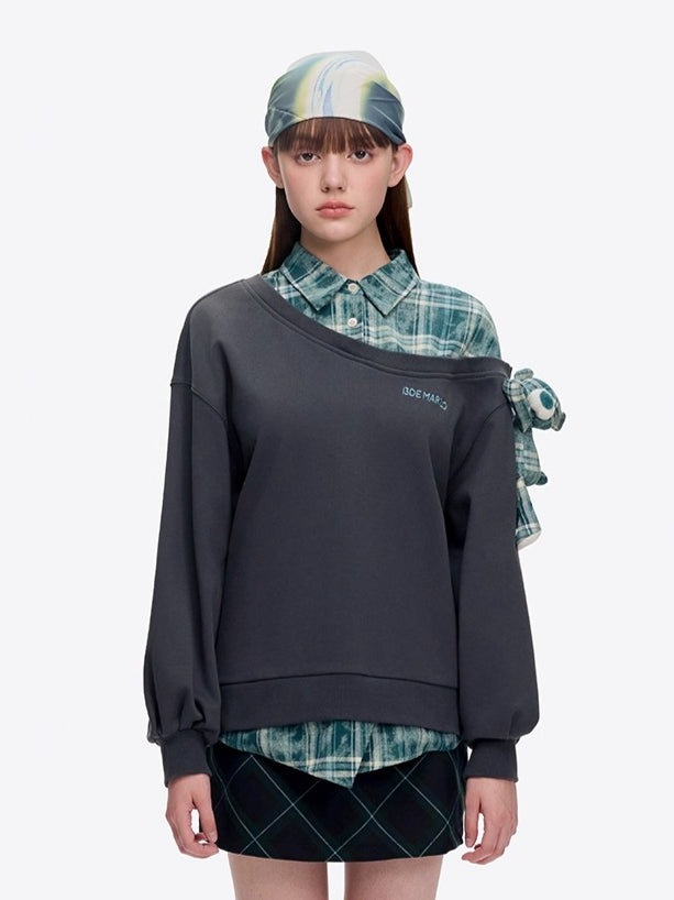 Asymmetric Layered Sweatshirt
