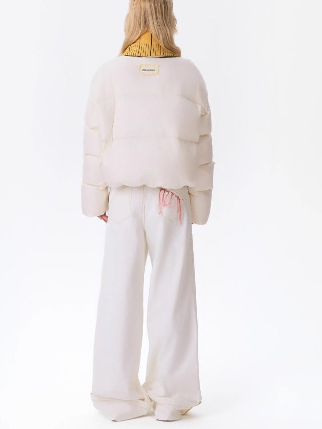 Tailor Bear Wide-Leg Denim Trousers